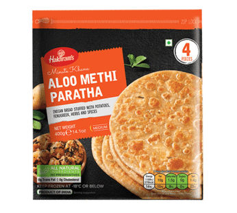 Haldiram Healthy Aloo Methi Paratha 400 gm 4 Pcs